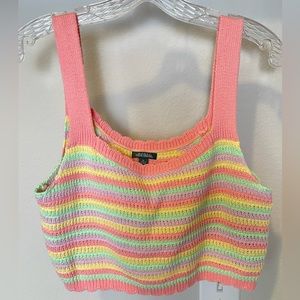Crochet XL  sherbet color cami NWT